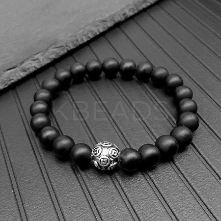 High Beauty Pure Black Bracelet Beaded Lucky Transfer Pixiu Bracelet Simple Style Couple Gift to the Small Market YP1688-2-1