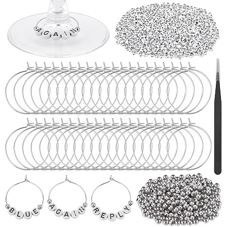 DIY Wine Glass Charm Making Kits DIY-PH0033-72A-1
