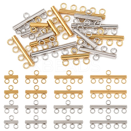 16Pcs 8 Styles 304 Stainless Steel Chandelier Component Links STAS-FS0001-70-1
