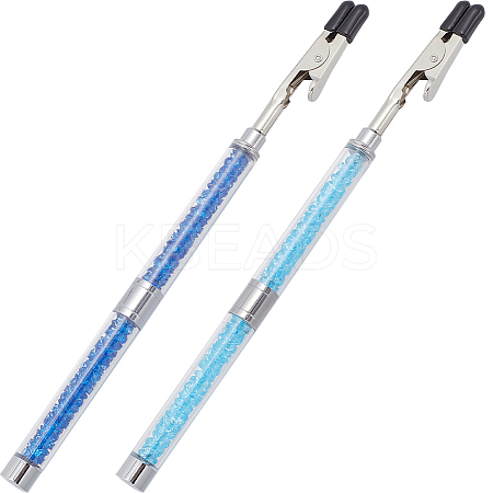 2Pcs Iron and PVC and Acrylic Alligator Memo Clips FIND-SC0011-25B-1