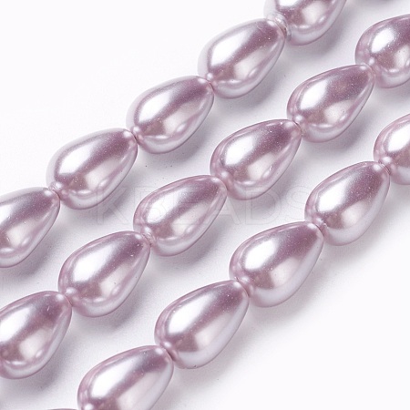 Electroplate Shell Pearl Beads Strands BSHE-O019-10C-1
