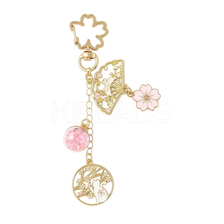 Alloy Enamel Pendant Keychains HJEW-FS00052-04-1