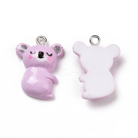 Opaque Resin Pendants LS-X-RESI-J023-15B-1