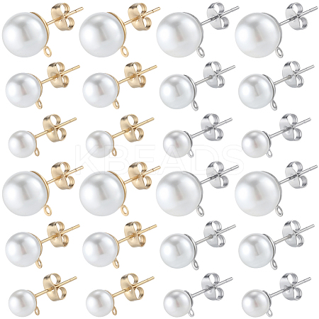 304 Stainless Steel Stud Earring Findings EJEW-SP0001-17G-1