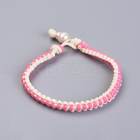 Waxed Polyester Braided Cord Bracelets BJEW-JB04342-04-1