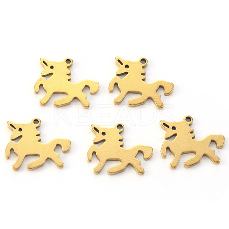 PVD Vacuum Plating 304 Stainless Steel Charms STAS-N092-94G-1