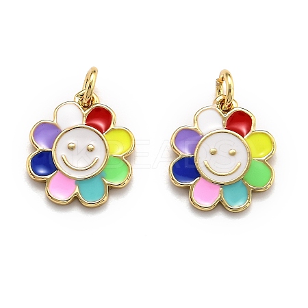 Brass Enamel Charms X-KK-O135-01B-1
