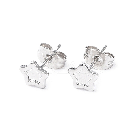 304 Stainless Steel Stud Earring Finding EJEW-I285-30P-1