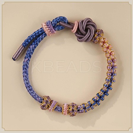 Hand-knitted Polyester and Wax Cope Braided Bracelets for Men Women FS-WG9D472-06-1