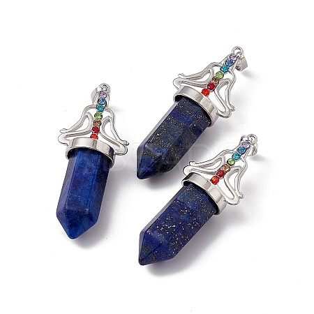 Natural Lapis Lazuli Dyed Big Pointed Pendants G-I342-01P-07-1