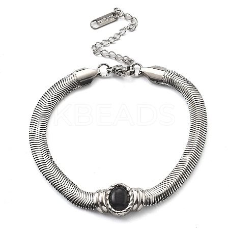 304 Stainless Steel Bracelets BJEW-R003-05P-01-1