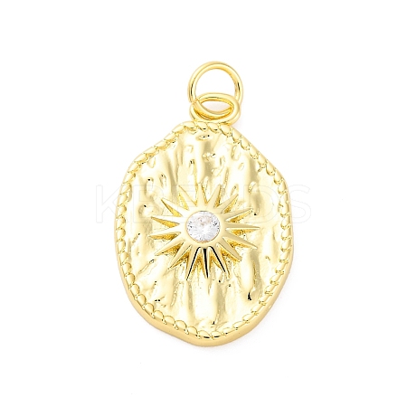 Brass Micro Pave Cubic Zirconia Pendants KK-D325-47G-1