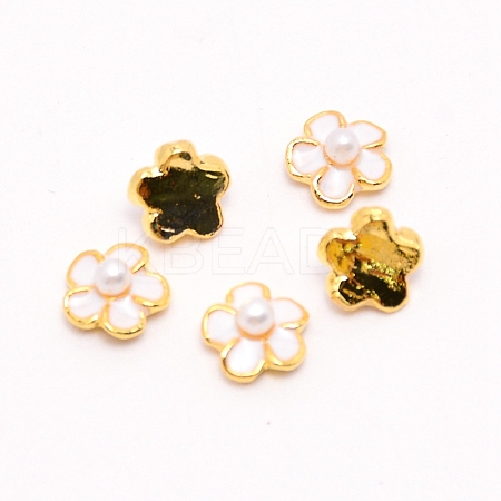 Alloy Enamel Cabochons MRMJ-WH0068-63G-02-1