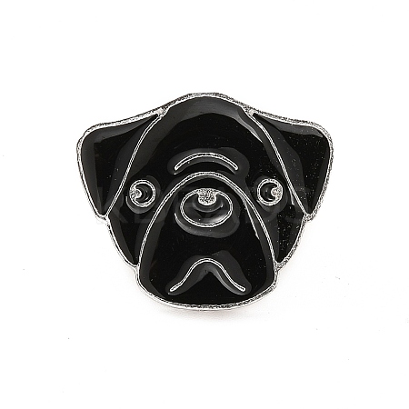 Dog Enamel Pin with Brass Butterfly Clutches LS-JEWB-A006-04J-1