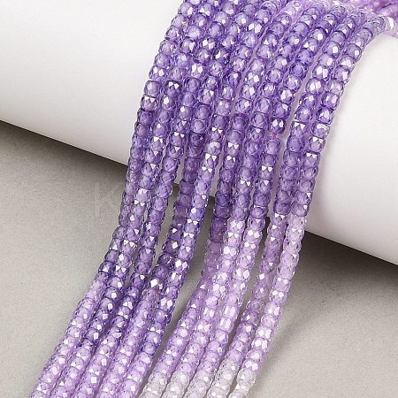 Cubic Zirconia Beads Strands ZIRC-P125-2x3mm-01-1