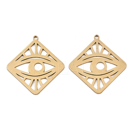 201 Stainless Steel Pendants STAS-I364-03G-1