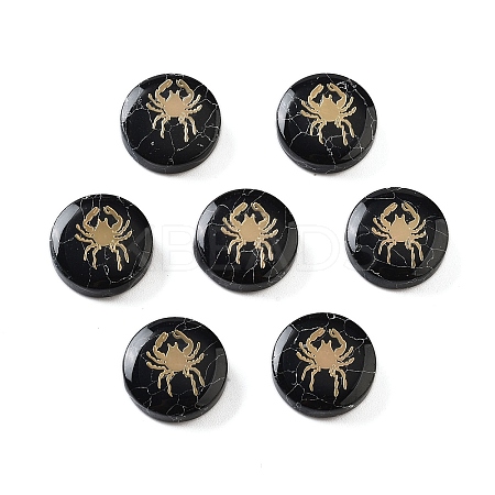 Dyed Black Synthetic Turquoise Beads G-F775-B03-1