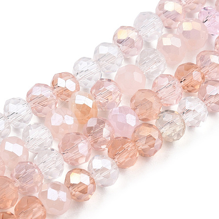 Electroplate Glass Beads Strands X-EGLA-T020-12G-1