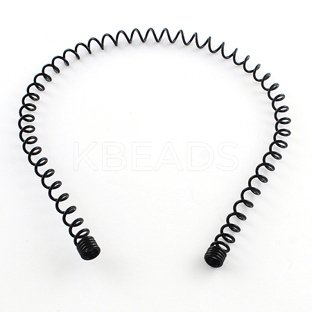Hair Accessories Iron Wavy Hair Band Findings X-OHAR-Q043-03-1