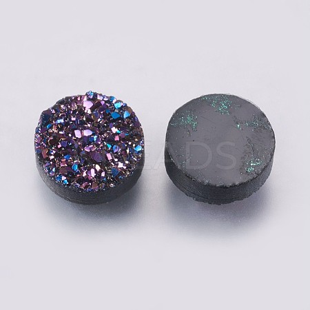 Imitation Druzy Gemstone Resin Cabochons RESI-E012-02F-1