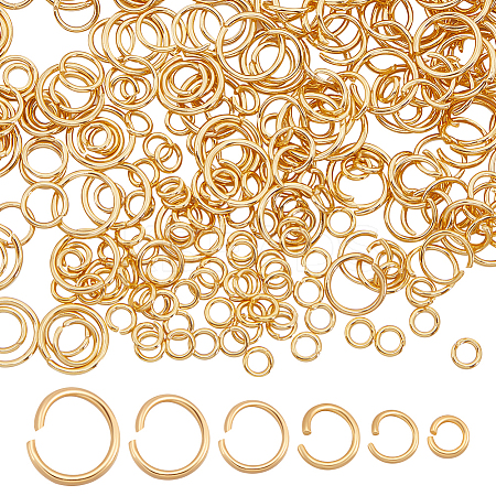 600Pcs 6 Styles 304 Stainless Steel Open Jump Rings STAS-BBC0004-92-1