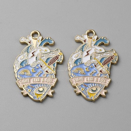 Alloy Enamel Pendants FIND-CJC0011-26A-1