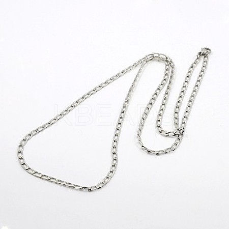 Tarnish Resistant Curb Chain Necklace for Men NJEW-F027-11-1