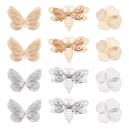 DIY Brass Pendant and Connector Charms Findings Kits DIY-TA0013-46-1