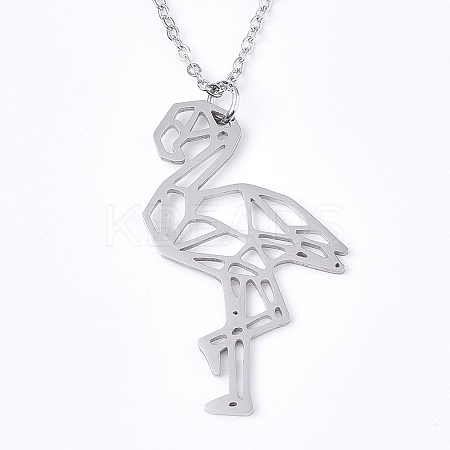 Non-Tarnish 201 Stainless Steel Pendant Necklaces LS-NJEW-T009-JN024-1-45-1