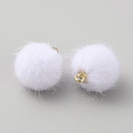 Faux Mink Fur Covered Pendants DIY-WH0401-92A-1