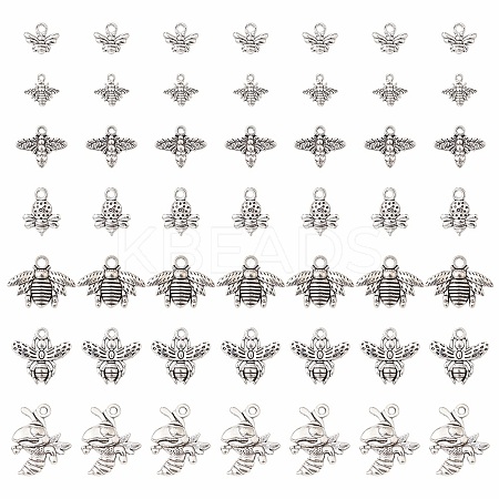 49Pcs 7 Style Tibetan Style Alloy Pendants Sets TIBEP-YW0001-45-1