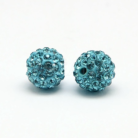 Polymer Clay Rhinestone Beads RB-A053-6mm-03-1