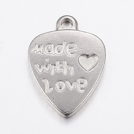 304 Stainless Steel Phrase Pendants STAS-G172-38P-1