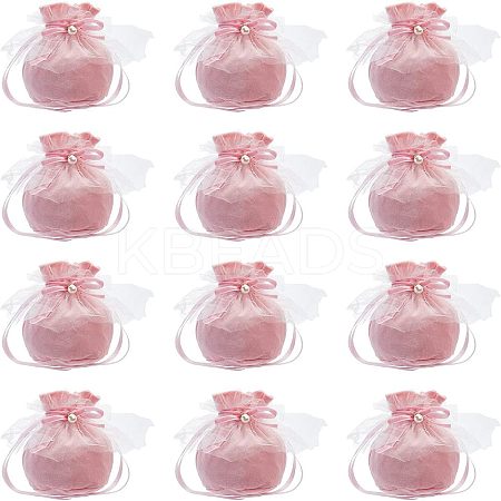12Pcs Velvet Jewelry Drawstring Gift Bags TP-NB0001-30C-1