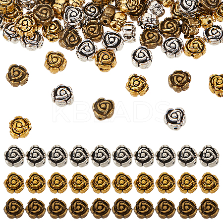 300Pcs 3 Colors Tibetan Style Alloy Beads FIND-AR0004-78-1