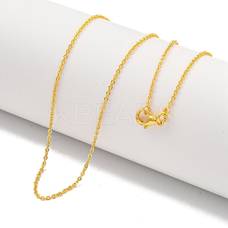 Brass Cable Chain Necklaces for Women NJEW-G084-16G-1