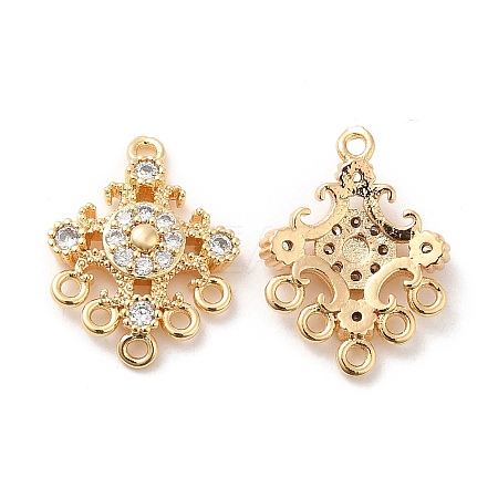 Brass Micro Pave Cubic Zirconia Chandelier Compomnent Links LS-KK-F860-35G-1
