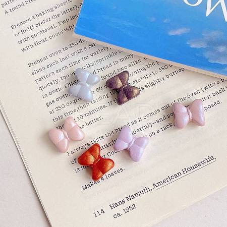 UV Plating Rainbow Iridescent Acrylic Beads OACR-I005-02-1