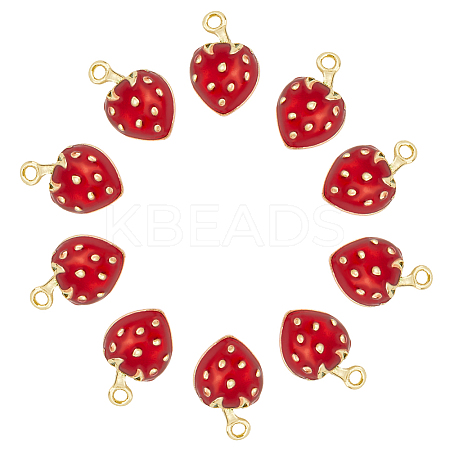 10Pcs Brass Enamel Pendants KK-HY0004-01-1