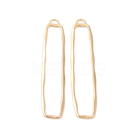 Brass Open Back Bezel Big Pendants X-KK-O144-29G-1
