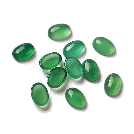 Natural Dyed & Heated Green Onyx Agate Cabochons G-F605E-14B-1