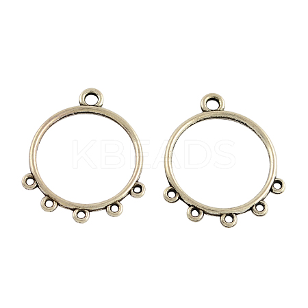Tibetan Style Alloy Ring Chandelier Components Links X-TIBE-3818-AS-LF-1