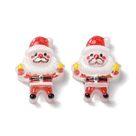 Colorful Christmas Series Resin Cabochons CRES-Q006-02J-1
