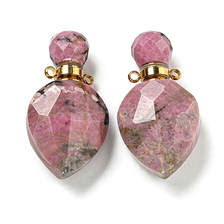 Faceted Natural Rhodonite Pendants G-A225-02G-1