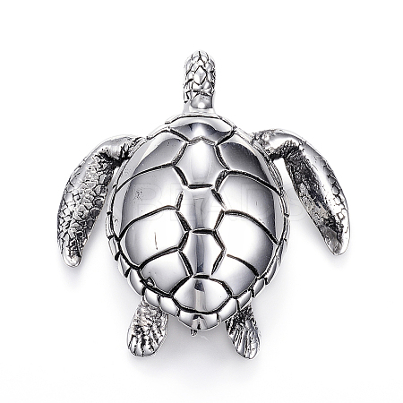 304 Stainless Steel Big Pendants STAS-F044-03AS-1