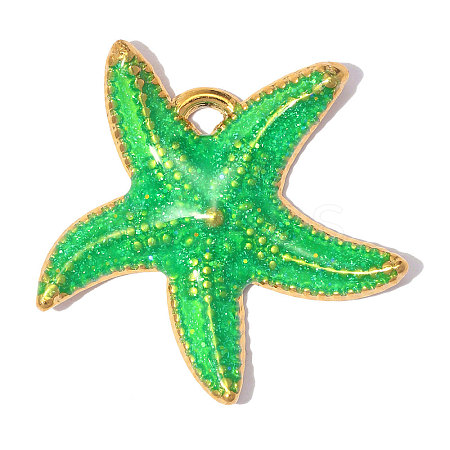 304 Stainless Steel with Enamel Pendants SA-OY003-29G-02-1