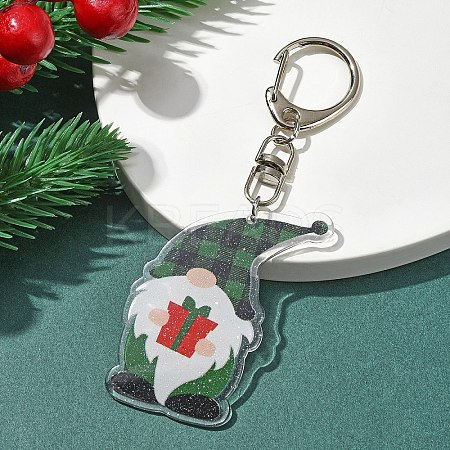 Christmas Theme Acrylic Pendant Decoration HJEW-YW00032-05-1