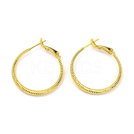 Twisted Big Ring Huggie Hoop Earrings for Girl Women KK-C224-05G-01-1