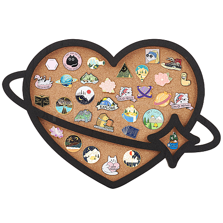 Wood Wall Jewelry Display Cork Tray AJEW-WH0348-466C-1