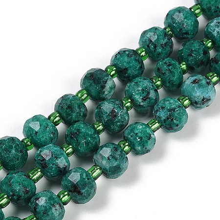 Natural Sesame Jasper Dyed Beads Strands G-H057-A21-05-1
